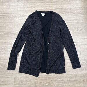 Old navy Women's Bling sparkling sparkle Black Cardigan Sweater XS